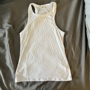 White Racer Tank